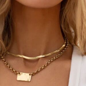 James Michelle Jewelry Chunky Tag Neclace